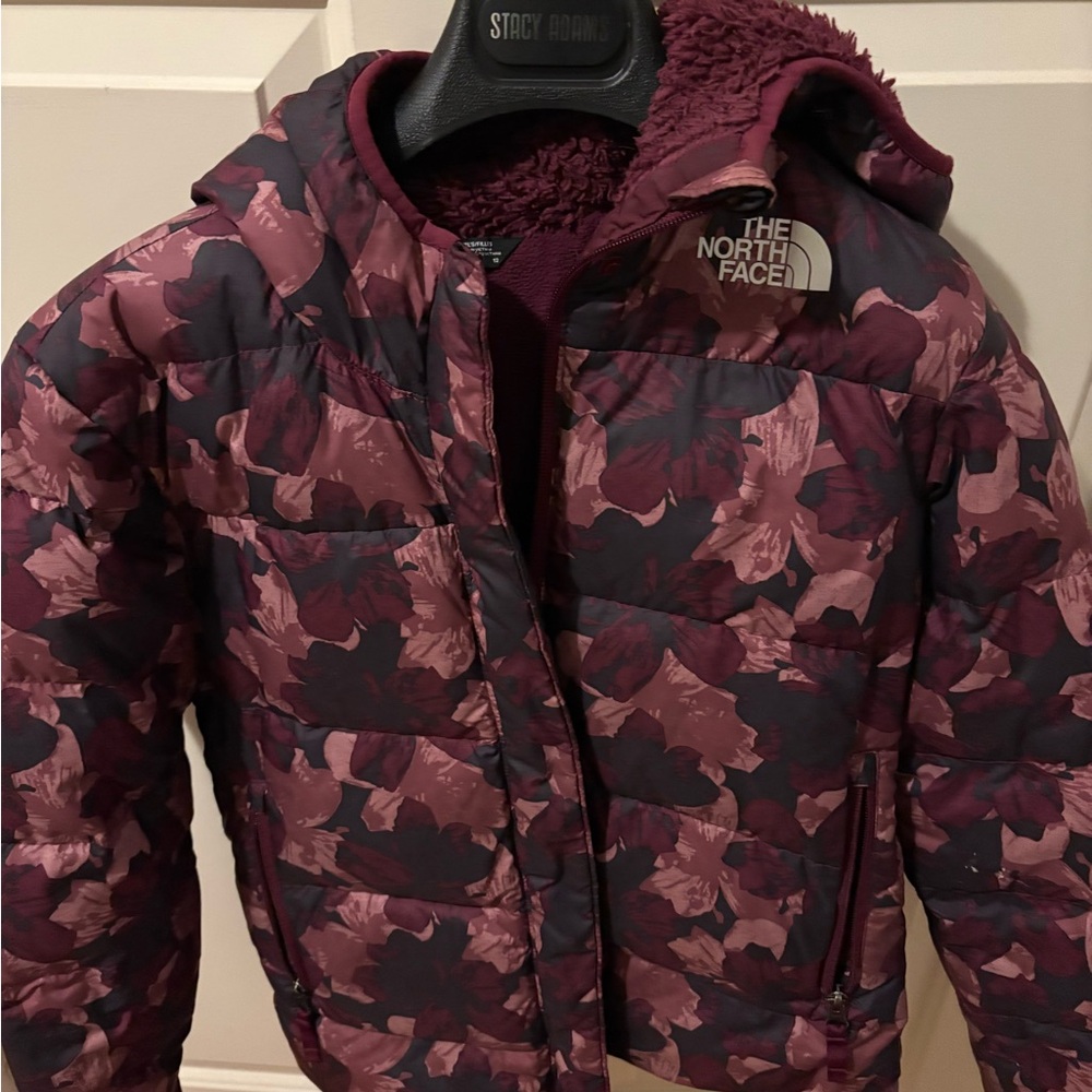 The North Face Kids' Puffer Jacket - Burgundy Floral